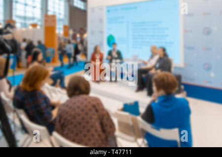 Blured Seminar Tagung in Halle Stockfoto
