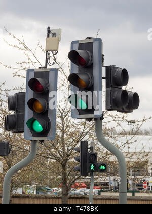 Adaptive Verkehrssteuerung, Verkehrssteuerung Norfolk County Council, King's Lynn, Norfolk Stockfoto