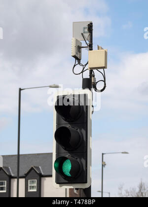 Adaptive Verkehrssteuerung, Verkehrssteuerung Norfolk County Council, King's Lynn, Norfolk Stockfoto