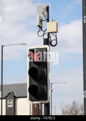 Adaptive Verkehrssteuerung, Verkehrssteuerung Norfolk County Council, King's Lynn, Norfolk Stockfoto