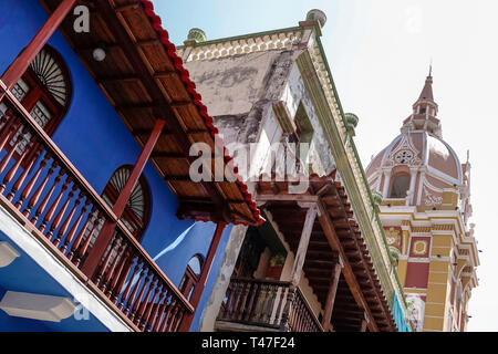 Cartagena Kolumbien, Kathedrale Metropolitana de Santa Catalina de Alejandria, Kathedrale der Stadt, Basilika der Heiligen Katharina von Alexandria. b Stockfoto