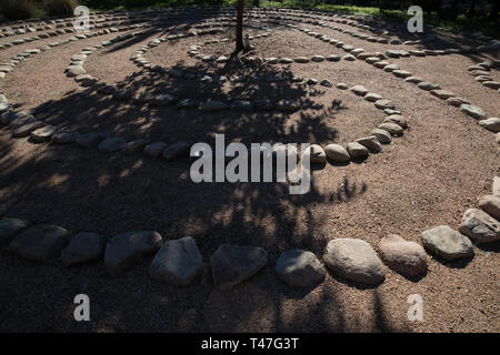 Zen Garden im japanischen Stil in Austin, Texas Stockfoto