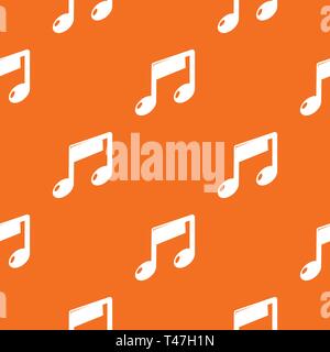 Musik Hinweis Muster Vector Orange Stock Vektor