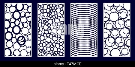 Satz von dekorativen Laser geschnitten. Stock Vektor