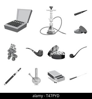 Zigarre, Hookah, Schnupftabak, Blätter, Rohr, Kauen, elektronische, Streichholzschachtel, Mundstück, Box, Shisha, Lieferung, Blatt, retro, Sucht, Filter, Bong, Halter, Schaden, Behälter, Anlagen, Classic, schädlich, Vaporizer, Flasche, Holz, Modell, Verpackung, Gesundheit, Nikotin, Rauchen, Statistiken, verweigern, Stop, anti, Gewohnheit, Zigaretten, Tabak, Set, Vector, Icon, Illustration, isoliert, Sammlung, Design, Element-, Grafik-, Zeichen-, Mono-, Vektor, Vektoren, grau Stock Vektor