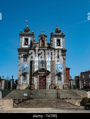 Kirche Igreja de Santo IIdefonso, dekoriert mit Azulejo Kacheln, Porto, Portugal Stockfoto