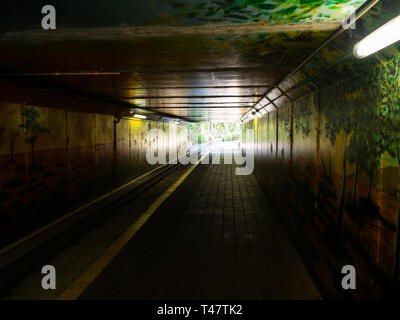 Licht am Ende des Tunnels Stockfoto