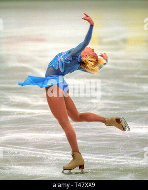 Emscher-Lippe-Halle Gelsenkirchen Deutschland Nov. 9-11 2001, Sparkassen Cup on Ice, ISU Grand Prix------- Maria BUTYRSKAYA (RUS) Stockfoto