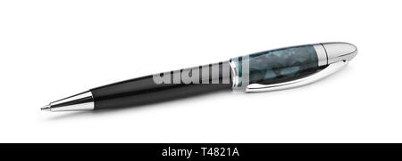 Pen, die isoliert auf weißem Hintergrund Stockfoto