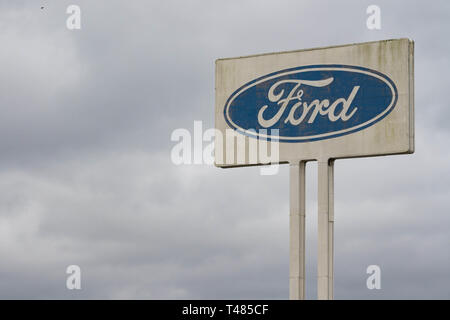 Einen Überblick über die Ford Motorenwerk in Bridgend, Wales, UK. Stockfoto