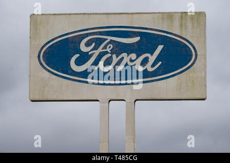 Einen Überblick über die Ford Motorenwerk in Bridgend, Wales, UK. Stockfoto