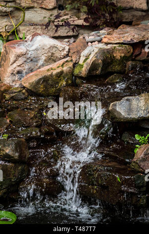 Garten Wasserfälle Stockfoto