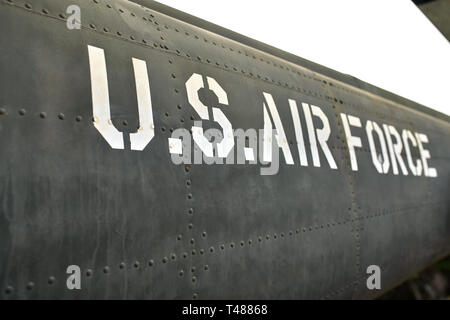 Wreckage B-52 von der Zeit der vietnamesischen Krieg in Hanoi Museum Stockfoto