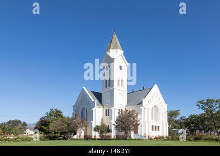 Weiß getünchtes Niederländische Reformierte Kirche, McGregor, Robertson, Boland, Western Cape, Südafrika Stockfoto