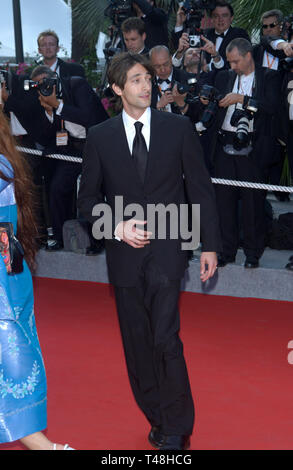 CANNES, Frankreich. 19. Mai 2003: Schauspieler ADRIAN BRODY an das Screening von Dogville beim Filmfestival in Cannes. Stockfoto