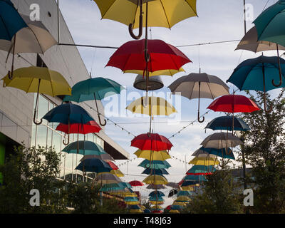 Dach Kunst im öffentlichen Raum Installation auf Aldrich Straße in Austin, Texas Stockfoto