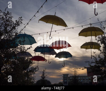 Dach Kunst im öffentlichen Raum Installation auf Aldrich Straße in Austin, Texas Stockfoto