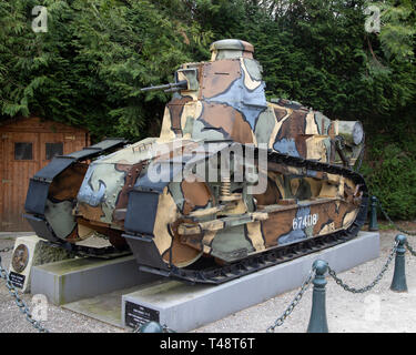 Renault FT 17 Panzer des Krieges an der Waffenstillstand Museum in Compiegne Stockfoto