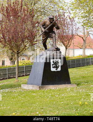 Denkmäler für die uns von der ersten Abteilung im Großen Krieg in Cantigny, Frankreich Stockfoto