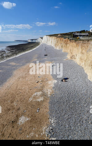 Luftaufnahme von Birling Gap und die Sieben Schwestern Country Park Stockfoto