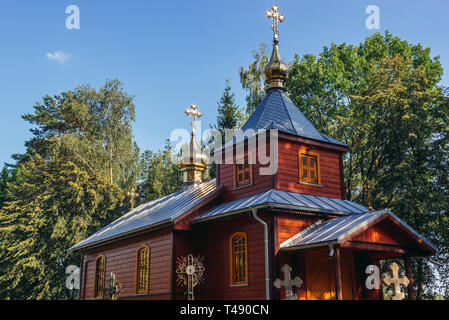 Orthodoxe Kirche der Geburt der Jungfrau Maria in der opaka Duza villa in der Woiwodschaft Podlachien, Polen Stockfoto