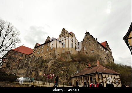 Burg auf dem Schlossberg (Burg) in Quedlinburg, Sachsen-Anhalt, Deutschland Stockfoto