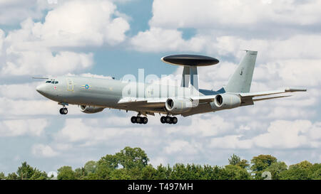 Großbritannien Royal Air Force Boeing E-3 Sentry AWACS Frühwarnung und Kontrolle von Flugzeugen an Stockfoto