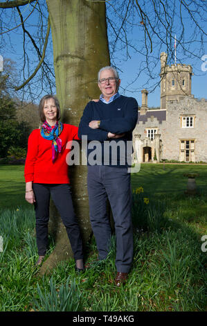 Bergauf Manor, bergauf, Weston-Super-Mare, Somerset, UK, mit Inhabern Tina & Craig Kennedy. Stockfoto