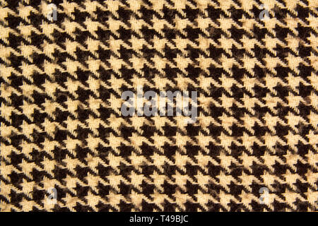 Schwarze und weiße Hahnentrittmuster. Prüfen dogstooth Design als Hintergrund. Stockfoto