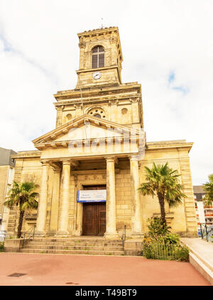 Bergerac, Frankreich - 21 August 2018: Eglise Saint Clement das ist Kirche in Bergerac. Normandie, Frankreich Stockfoto