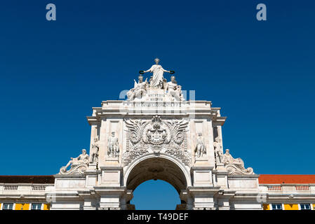 Arco da Rua Augusta Triumphbogen in Lissabon, Portugal, Europa Stockfoto