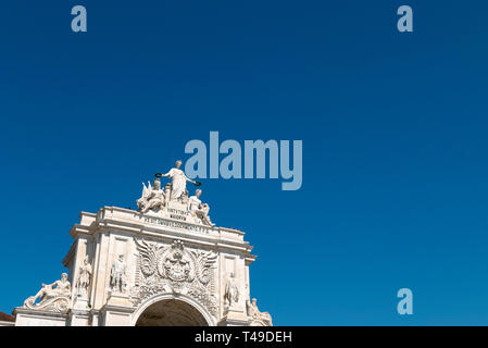 Arco da Rua Augusta Triumphbogen in Lissabon, Portugal, Europa Stockfoto