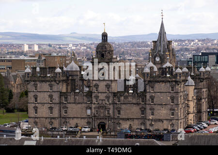 Luftaufnahme von George Heriot's School in Edinburgh, Schottland, Großbritannien, Europa Stockfoto