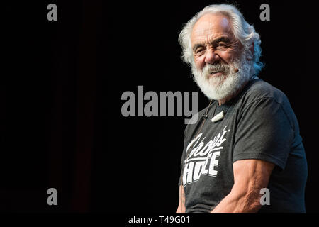 Stoner comedians Cheech und Chong mit Shelby Chong im Hard Rock Casino Vancouver in Coquitlam, BC am 15. März, 2019 Stockfoto