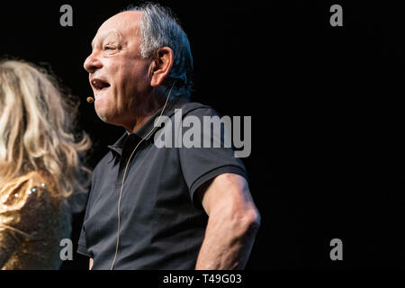 Stoner comedians Cheech und Chong mit Shelby Chong im Hard Rock Casino Vancouver in Coquitlam, BC am 15. März, 2019 Stockfoto