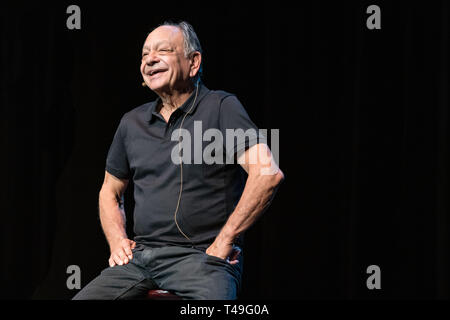 Stoner comedians Cheech und Chong mit Shelby Chong im Hard Rock Casino Vancouver in Coquitlam, BC am 15. März, 2019 Stockfoto