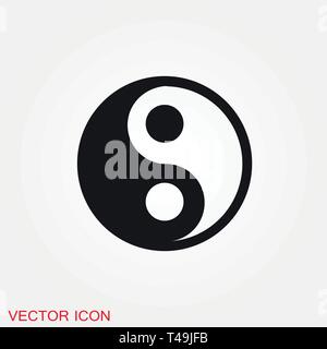 Yin Yang Symbol vektor Symbol für Design Stock Vektor