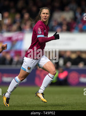 High Wycombe, UK. 14 Apr, 2019. Jane Ross von West Ham Frauen während der Frauen FA-Cup Halbfinale Match zwischen Lesen Frauen und West Ham United am Adams Park, High Wycombe, England am 14. April 2019. Foto von Andy Rowland. Credit: PRiME Media Images/Alamy leben Nachrichten Stockfoto