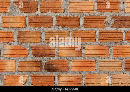 Schöne Ziegelwände, die nicht verputzte Hintergrund und Textur. Stockfoto