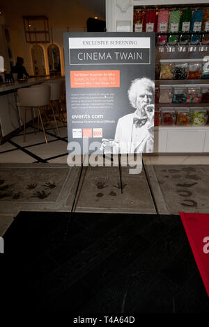 Screening von "Cinema Twain' am Theater, und Zuckerfabrik in San Diego, Kalifornien. Mit: Atmosphäre, wo: San Diego, Kalifornien, Vereinigte Staaten, wenn: 14 Mar 2019 Credit: Tony Forte/WANN Stockfoto