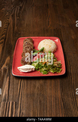 Gegrillte Fleischklößchen Stockfoto