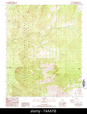 USGS TOPO Karte Kalifornien CA weißen Kuppel 295765 1987 24000 Wiederherstellung Stockfoto