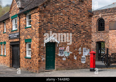 Die Eisenwerke Büro für G R Morton Eisenhütte in Blists Hill Victorian Stadt Ironbridge Shropshire Stockfoto