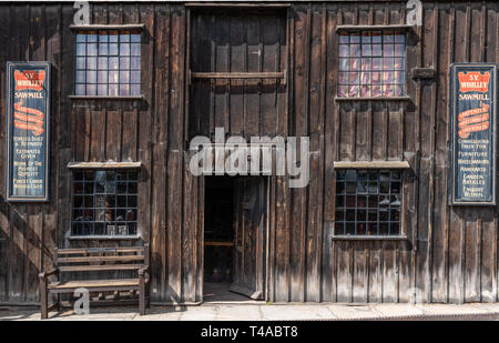 Die Sägewerke in Blists Hill Victorian Stadt Ironbridge Shropshire Stockfoto