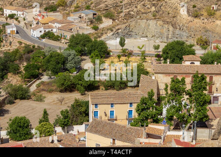 Spanische Häuser in Oria eine kleine ländliche Stadt in Andalusien Spanien Stockfoto
