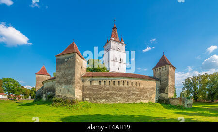 Mittelalterliche Wehrkirche Harman (Hoonigburg) sächsische Dorf in Brasov Stadt, Siebenbürgen, Rumänien Stockfoto