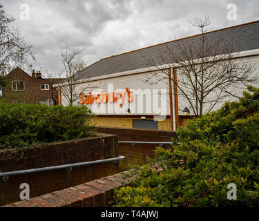 Die Sainsburys Superstore in North Walsham Stadt, Norfolk Stockfoto