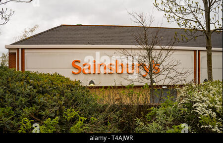 Die Sainsburys Superstore in North Walsham Stadt, Norfolk Stockfoto