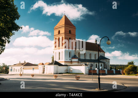 Mir, Belarus. Saint Nicolas Römisch-katholische Kirche in Mir, Belarus. Kulturelles Denkmal und Wahrzeichen. Stockfoto