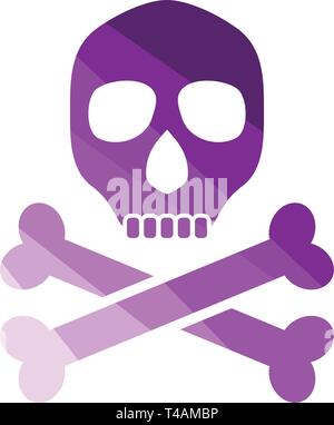 Schild-Symbol zu vergiften. Flache Farbgestaltung. Vektor-Illustration. Stock Vektor